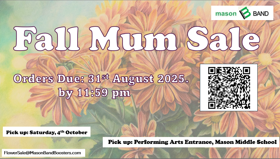 Flyer for Fall Mum Sale